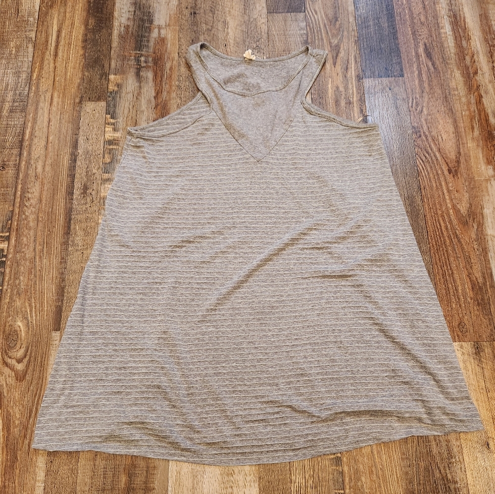 Lazy Sundays Gray Stripes Tank